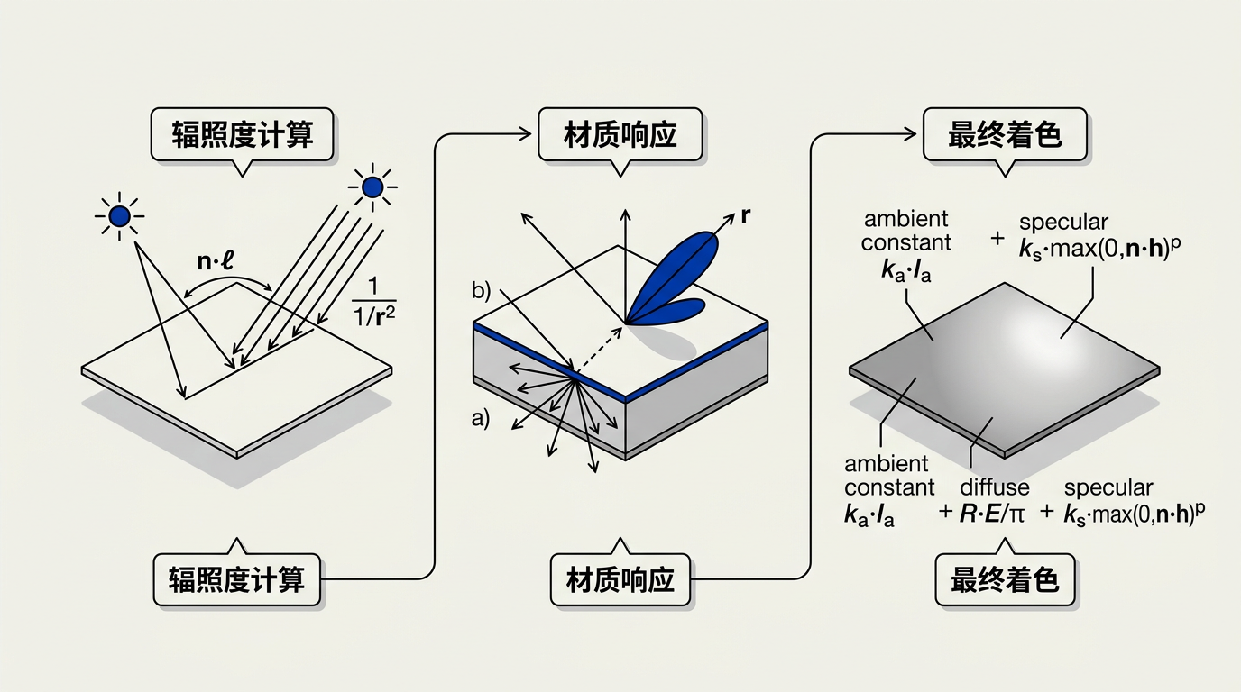 兰伯特漫反射与镜面反射