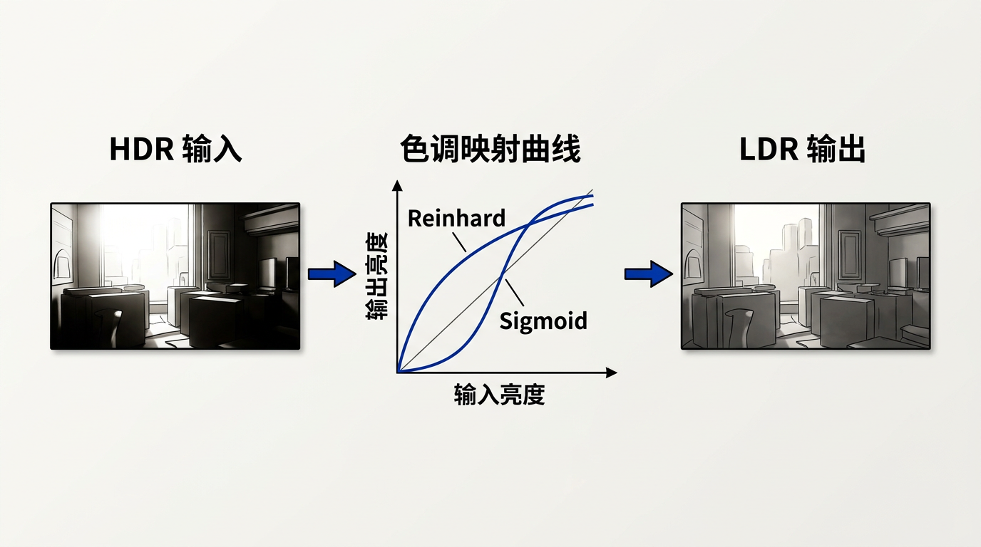 HDR到LDR色调映射流程