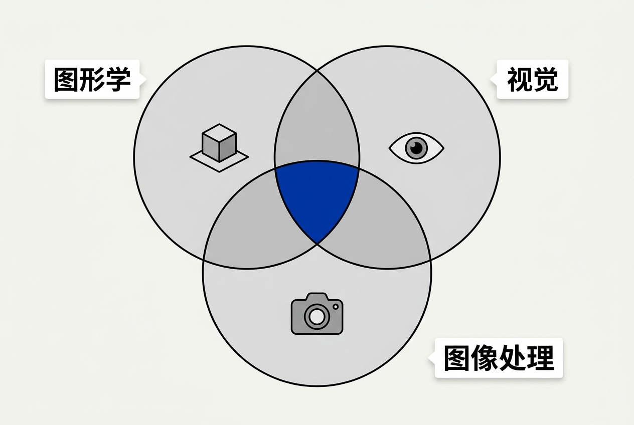 图形学、视觉、图像处理三领域关系