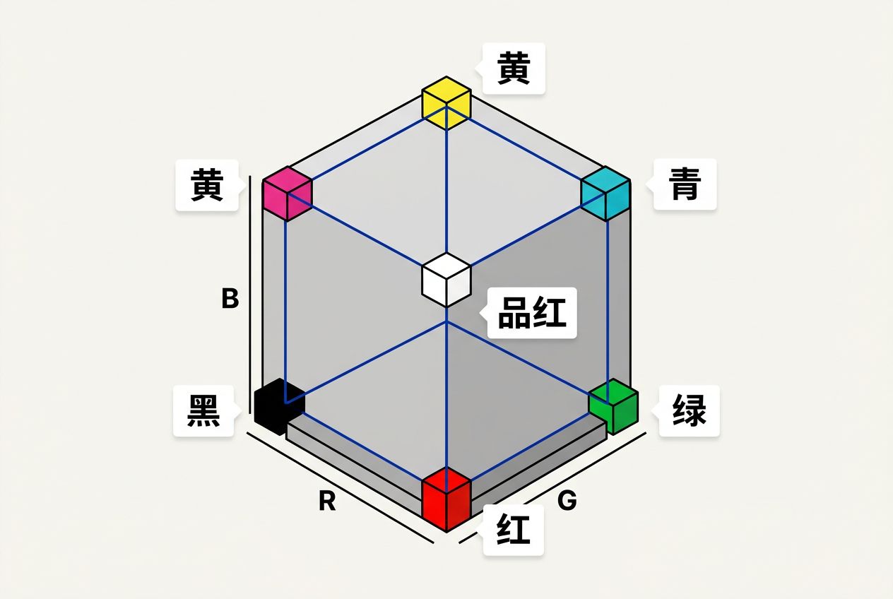 像素网格——放大的像素阵列
