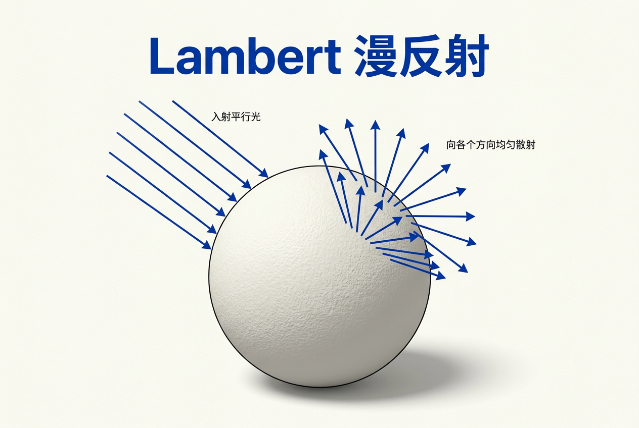 Lambert漫反射—光线均匀散射
