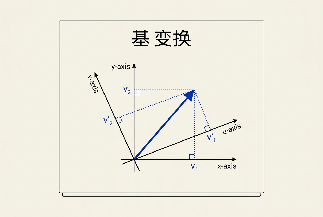 基变换——同一个向量在不同坐标系中的表示