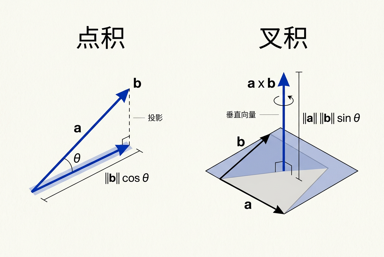 点积和叉积的几何意义