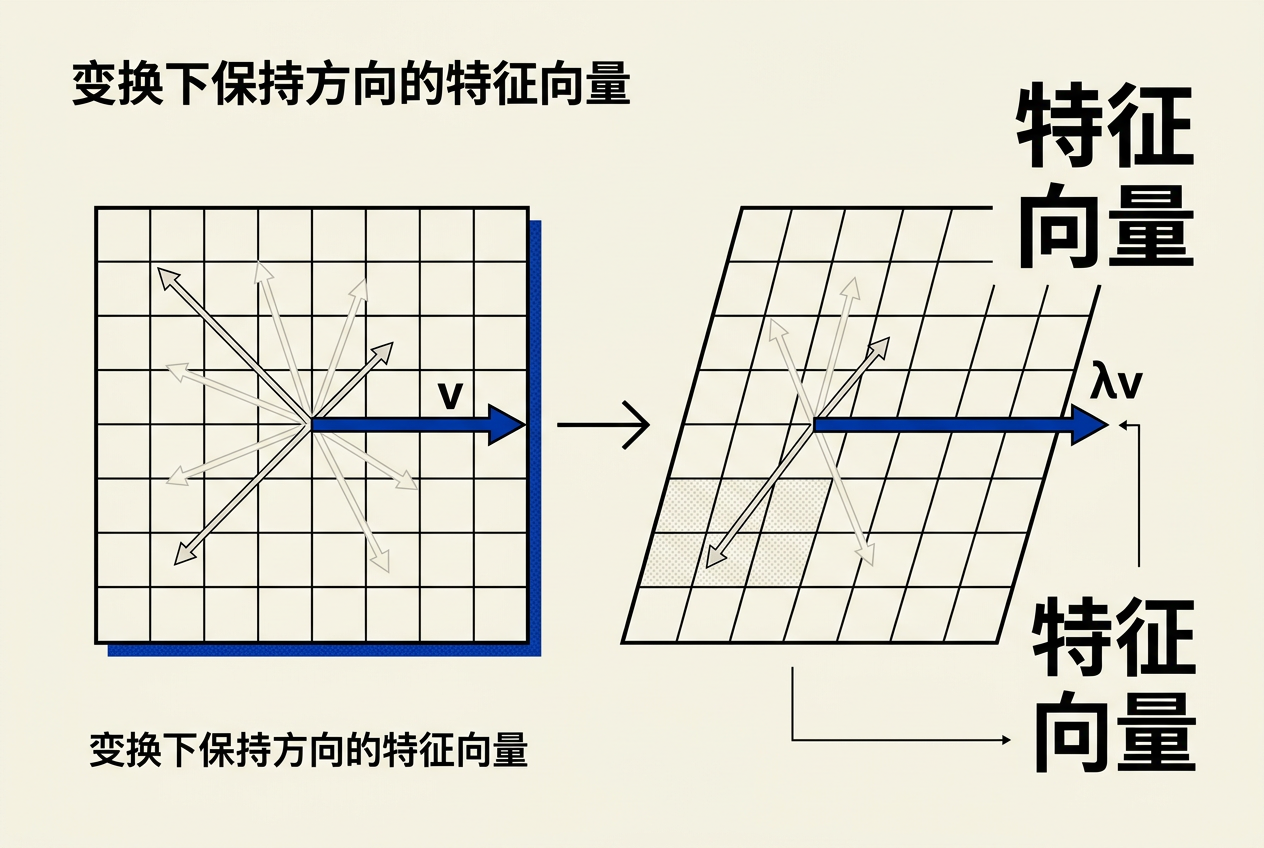 特征向量——变换中方向不变的向量