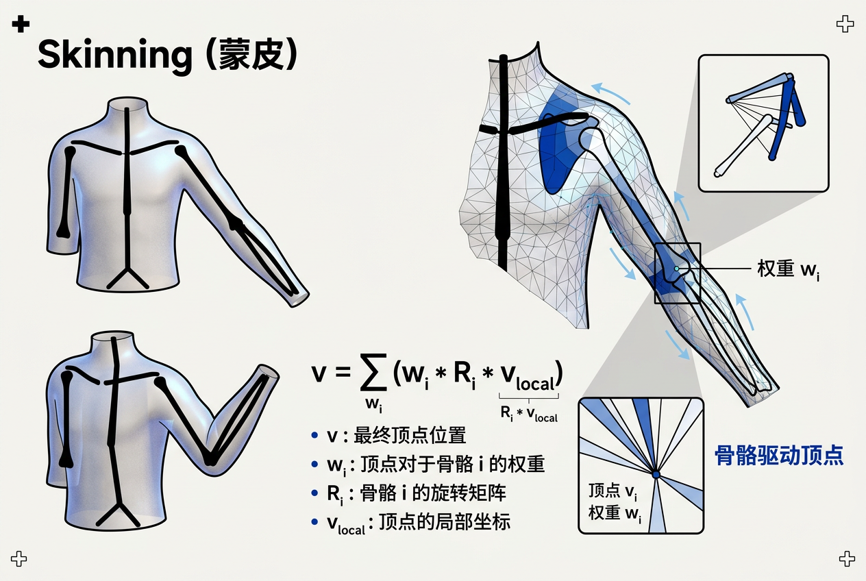 蒙皮Skinning