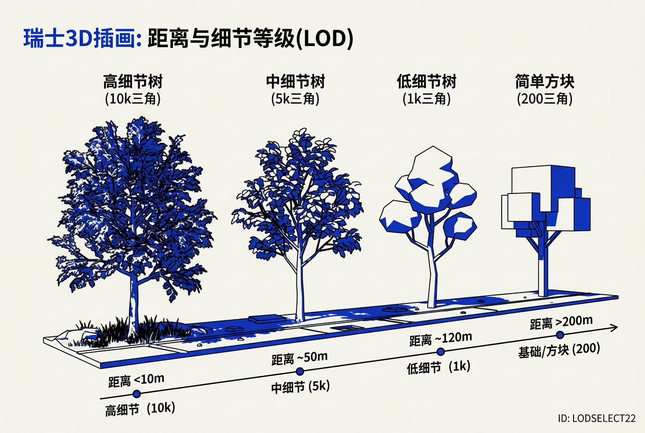 LOD细节级别选择